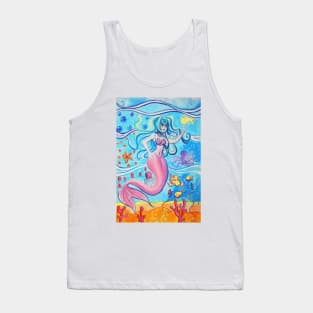 Pink Tailfin Mermaid Tank Top